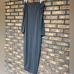 SKIMS Off the Shoulder Long Dress (Gray)